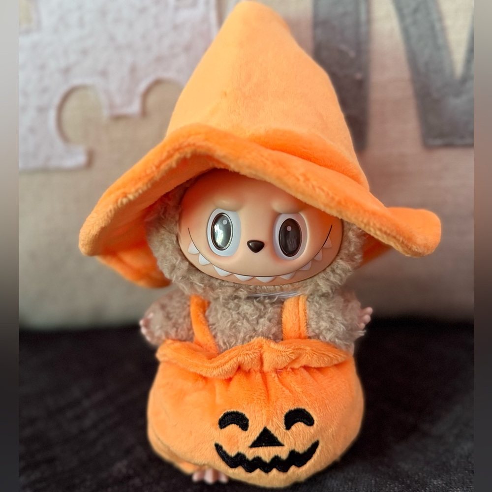 Orange Pumpkin Labubu Costume - LABUBU NOT INCLUDED